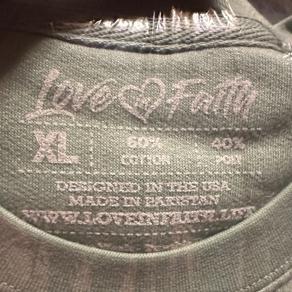 Love Faith Green Graphic Sweatshirt - Picture 2 of 4